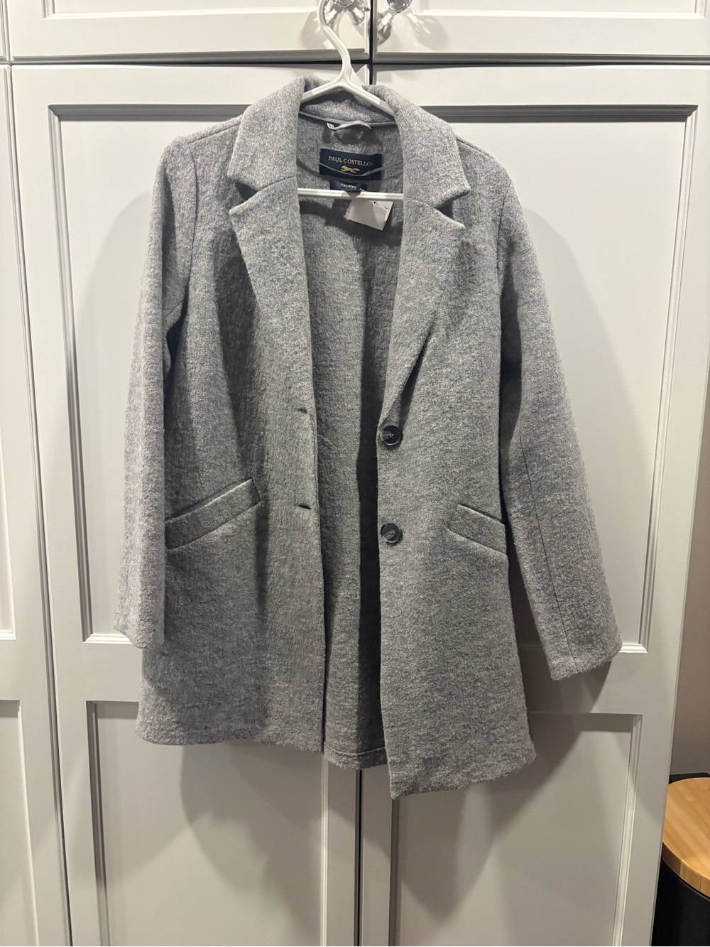Paul Costelloe Women's Grey Wool-Single-Breasted Coat